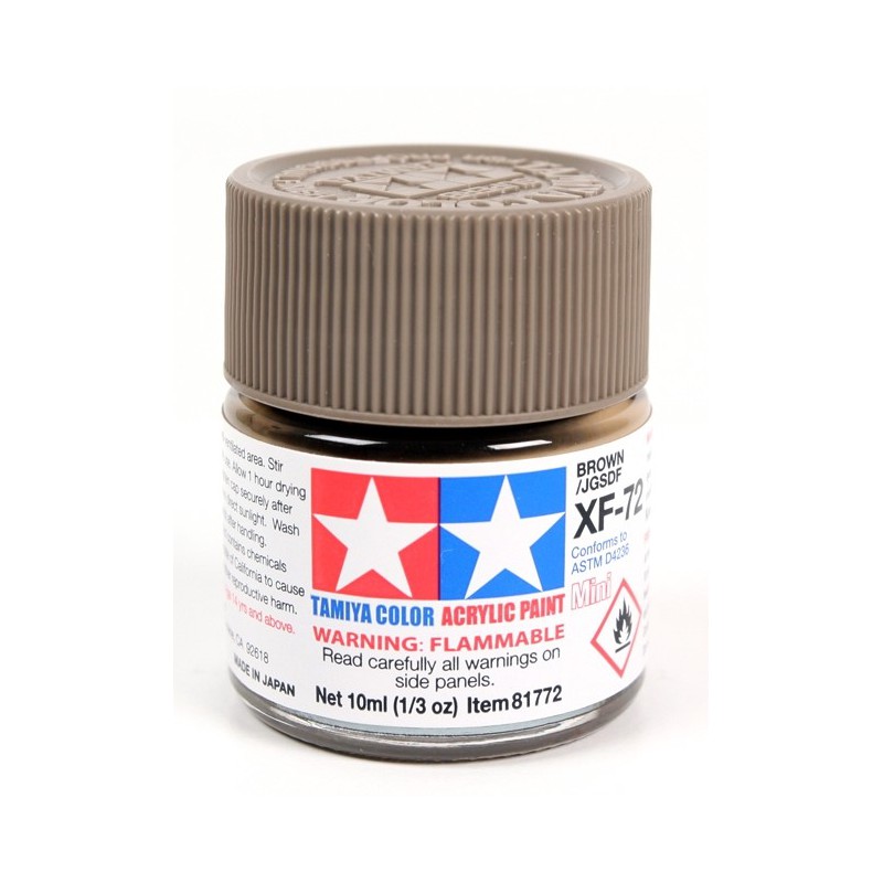 Tamiya Color Acrylic Paint Mini 10ml  -  XF-72 Brown (JGSDF)