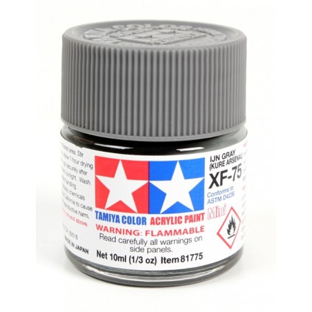 Tamiya Color Acrylic Paint Mini 10ml  -  XF-75 Grey (IJN)