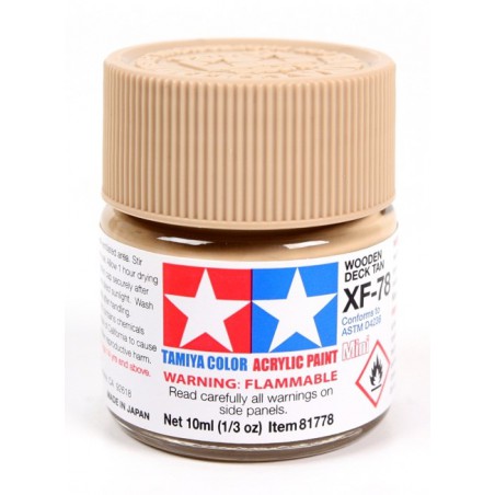 Tamiya Color Acrylic Paint Mini 10ml  -  XF-78 Wooden Deck Tan