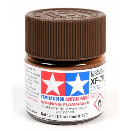 Tamiya Color Acrylic Paint Mini 10ml  -  XF-79 Linoleum Deck Brown