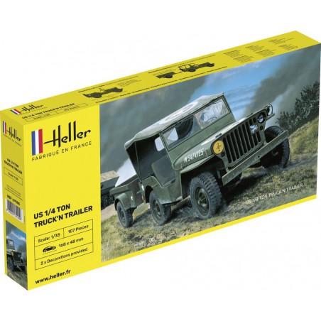 Jeep Willys MB + remorque  -  Heller (1/35)
