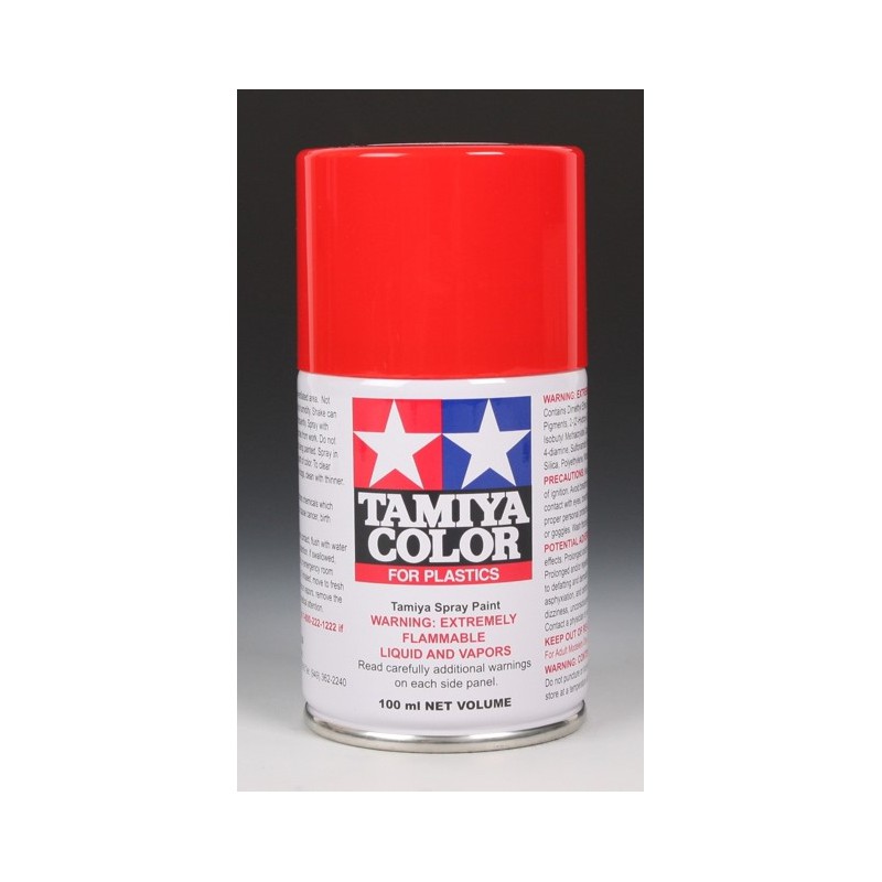 Tamiya Color Spray Paint 100ml  -  TS-49 Bright Red