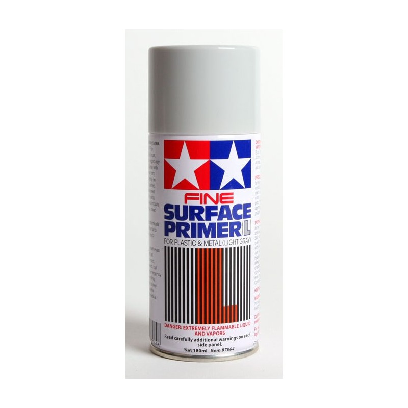 Tamiya Fine Surface Primer (L) Spray 180ml  -  Light Grey