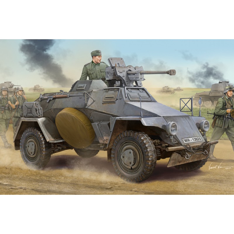 Sd.Kfz.221 (Le.Pz.Sp.Wg) Leichter Panzerspahwagen Early + s.Pz.B.41  -  Hobby Boss (1/35)