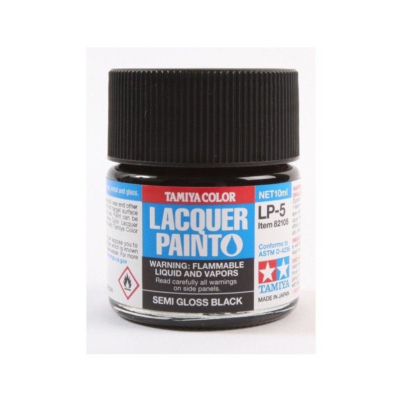 Tamiya Lacquer Paint 10ml  -  LP-5 Semi Gloss Black