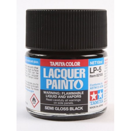 Tamiya Lacquer Paint 10ml  -  LP-5 Semi Gloss Black