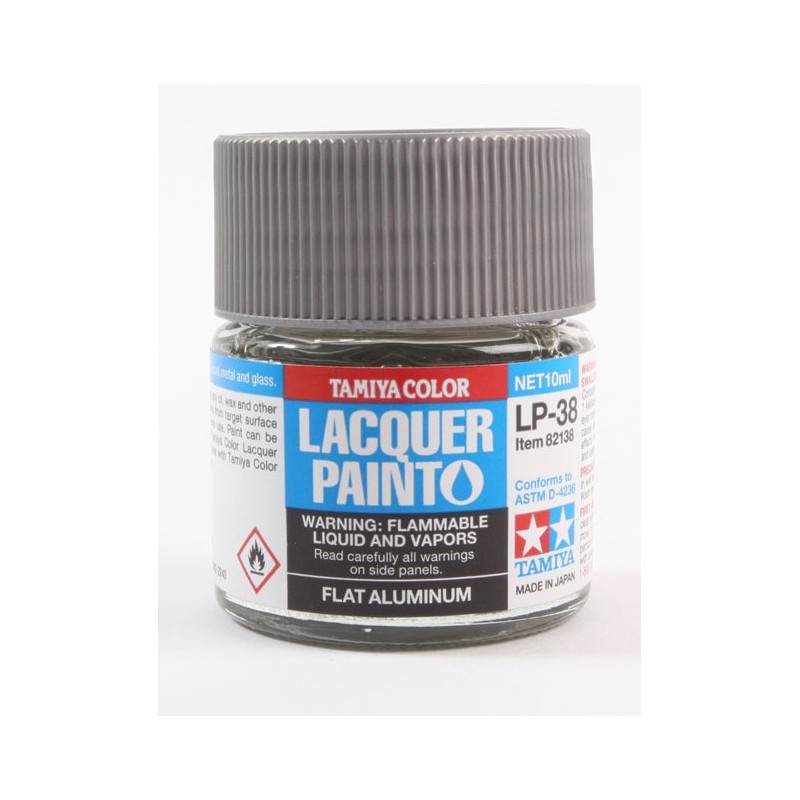 Tamiya Lacquer Paint 10ml  -  LP-38 Flat Aluminium