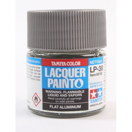 Tamiya Lacquer Paint 10ml  -  LP-38 Flat Aluminium