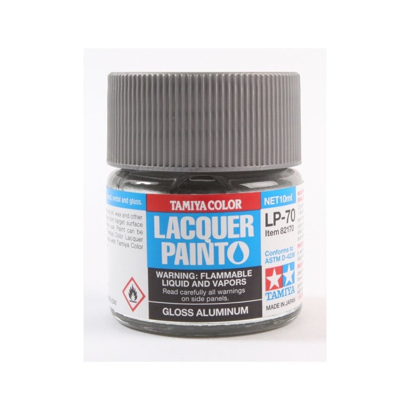 Tamiya Lacquer Paint 10ml  -  LP-70 Gloss Aluminium