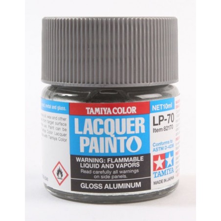 Tamiya Lacquer Paint 10ml  -  LP-70 Gloss Aluminium