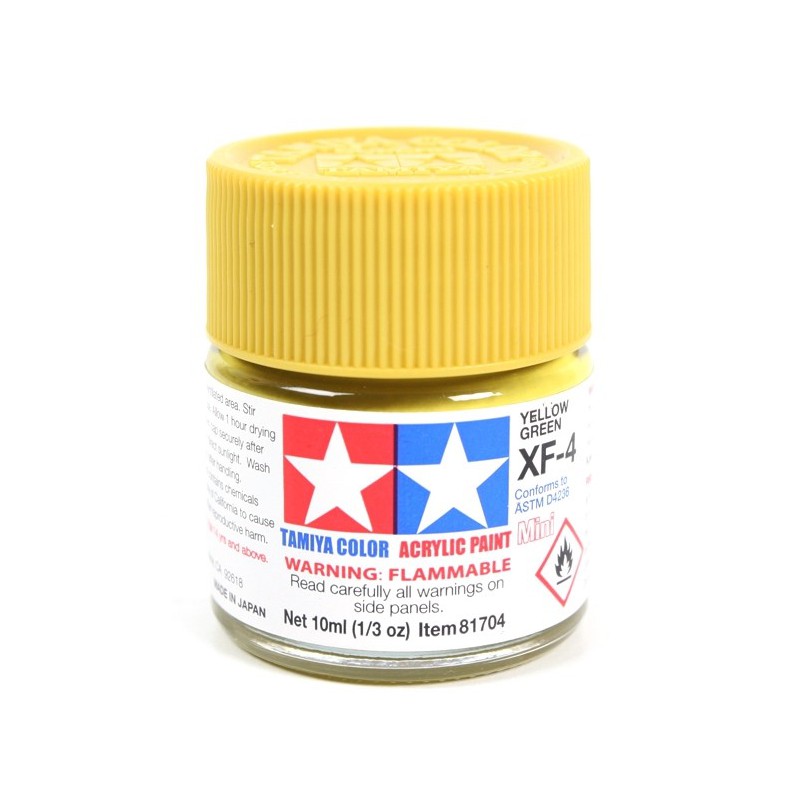 Tamiya Color Acrylic Paint Mini 10ml  -  XF-4 Yellow Green