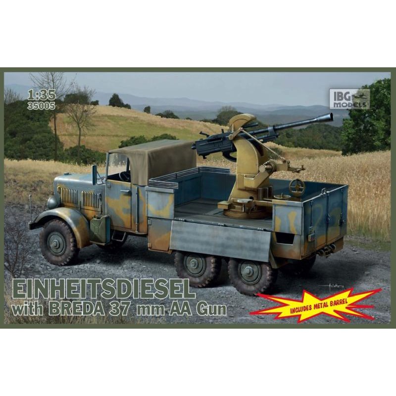 Einheitsdiesel + Breda 37mm AA Gun "metal barrel"  -  IBG (1/35)