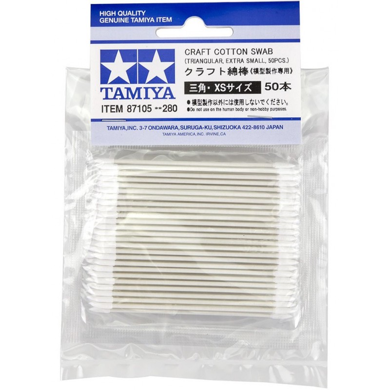 Tamiya Craft Cotton Swab (Triangular XS 50pcs)