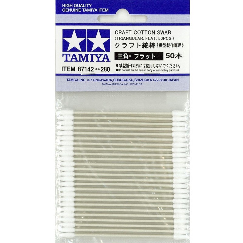 Tamiya Craft Cotton Swab (Triangular Flat 50pcs)