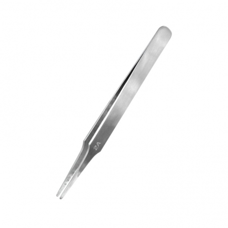 Flat Rounded Stainless Steel Tweezers (120mm) - Modelcraft