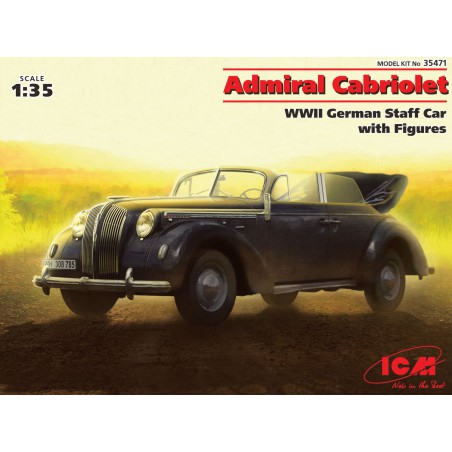 Opel Admiral Cabriolet WWII German Staff Car + Figures  -  ICM (1/35)