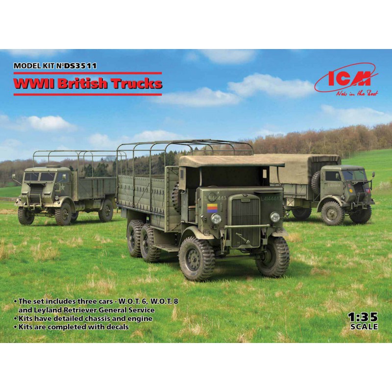 Leyland Retriever General Service + Bedford Model W.O.T.6 & Model W.O.T.8  -  ICM (1/35)