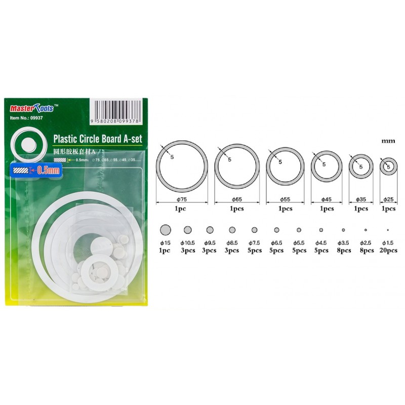 Cercles en plastique Gabarit A-Set - MasterTools