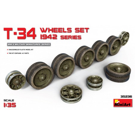 T-34 Wheels Set 1942 Series  -  MiniArt (1/35)