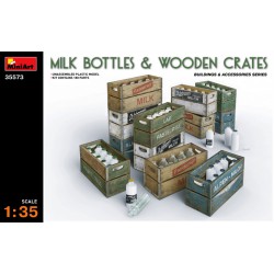 Milk Bottles & Wooden...