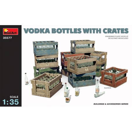 Vodka Bottles with Crates  -  MiniArt (1/35)