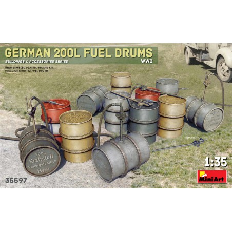 German 200L Fuel Drums WWII  -  MiniArt (1/35)