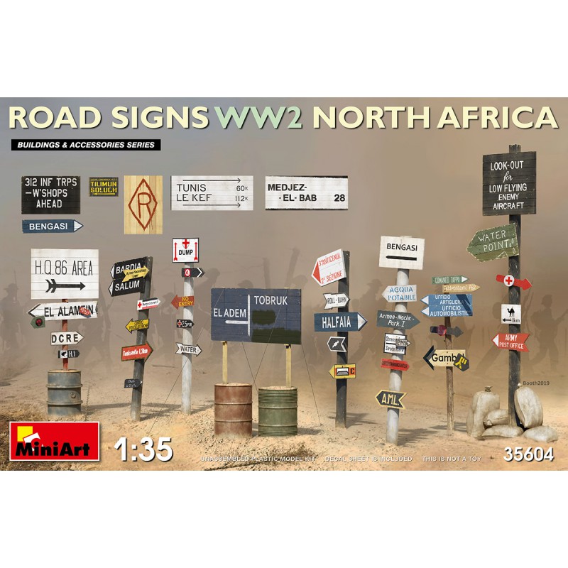 Road Signs WWII North Afrika  -  MiniArt (1/35)