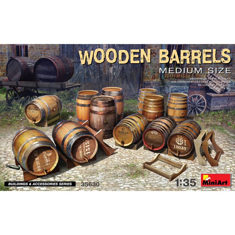 Wooden Barrels Medium Size  -  MiniArt (1/35)