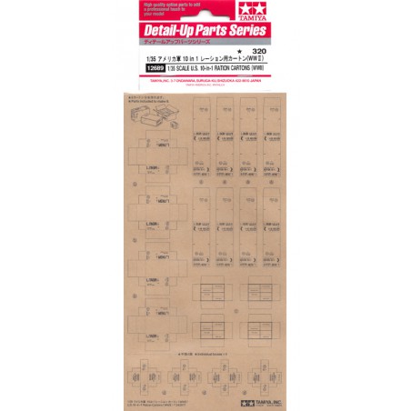 Detail-Up Parts Series - U.S. Ration Cartons WWII (10 in 1)  -  Tamiya (1/35)