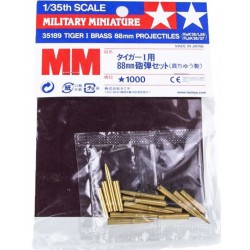 Tiger I Brass 88mm Projectiles  -  Tamiya (1/35)