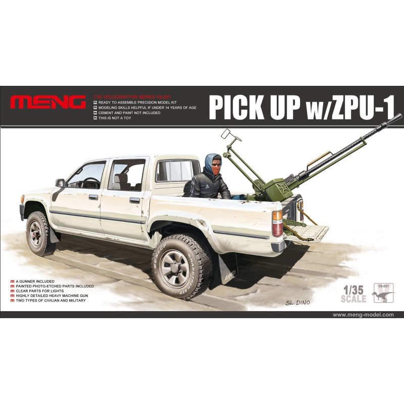 Toyota Hilux Pick-Up w/ZPU-1  -  Meng (1/35)