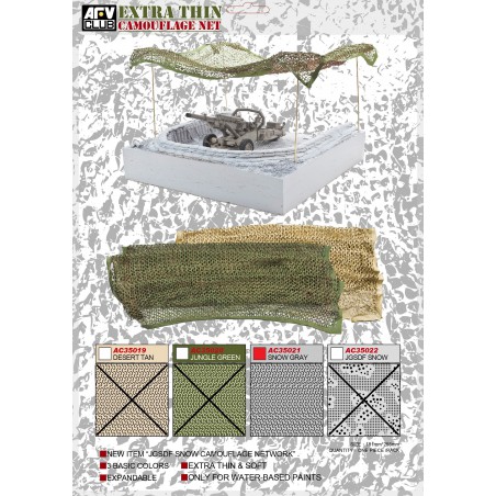 Extra Thin Camouflage Net "Snow Grey"  -  AFV Club (1/35)