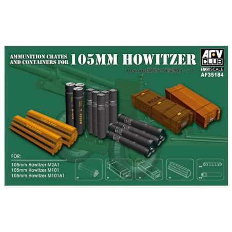 Ammunition Crates & Containers for 105mm Howitzer  -  AFV Club (1/35)