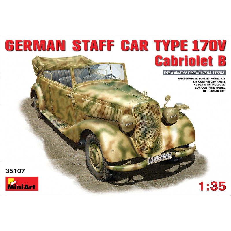 Mercedes-Benz Type 170V Cabriolet B German Staff Car  -  MiniArt (1/35)