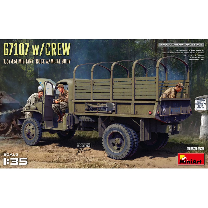 Chevrolet G7107 1,5t Cargo Truck 4x4 Metal Body + Crew  -  MiniArt (1/35)