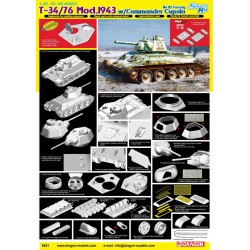 T34/76 Model 1943 with Commander Cupola N°112 Factory  -  Dragon (1/35)