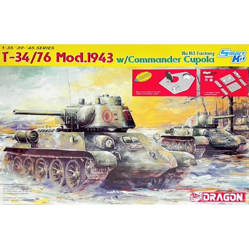 T34/76 Model 1943 with Commander Cupola N°183 Factory  -  Dragon (1/35)