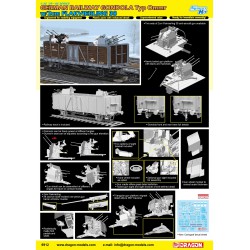 German railway Gondola Typ Ommr with 2cm Flakvierling 38  -  Dragon (1/35)