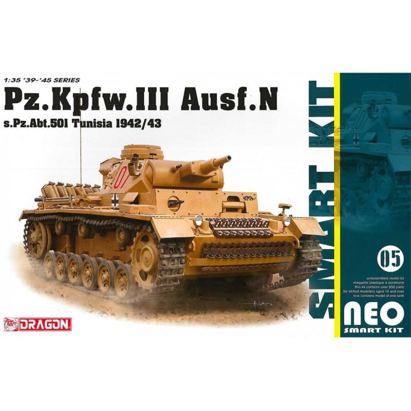 Pz.Kpfw.III Ausf.N s.Pz.Abt.501 Tunisia 1942/43  -  Dragon (1/35)