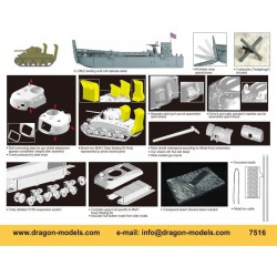 Landing Craft LCM(3) + M4A1 Sherman with Deep Wading Kit  -  Dragon (1/72)