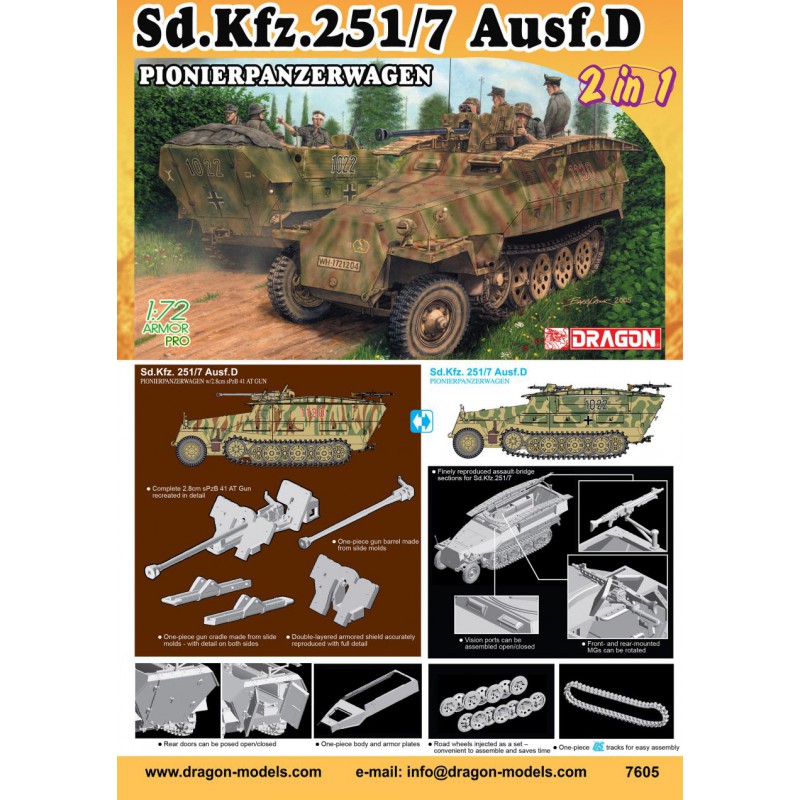 Sd.Kfz.251/7 Ausf.D Pionierpanzerwagen 2in1 Dragon (1/72)
