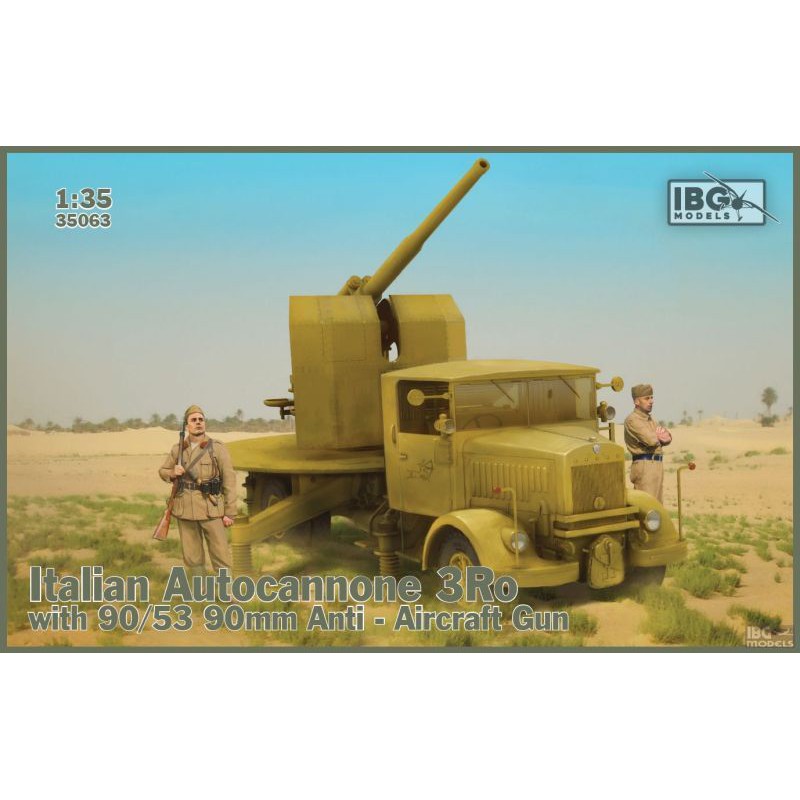 Lancia 3Ro Italian Autocannone 90/53 90mm Anti-Aircraft Gun  -  IBG (1/35)