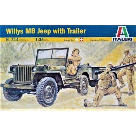 Willys MB Jeep with Trailer  -  Italeri (1/35)