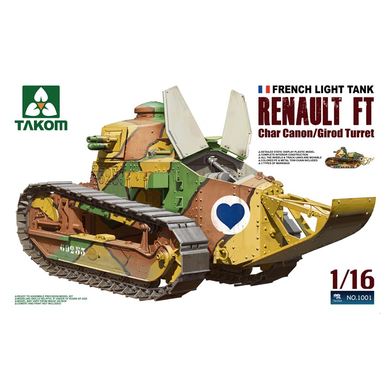 Renault FT French Light Tank  -  Takom (1/16)