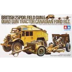 British 25-pdr Field Gun & Quad Gun Tractor (Canadian Ford F.G.T.)  -  Tamiya (1/35)