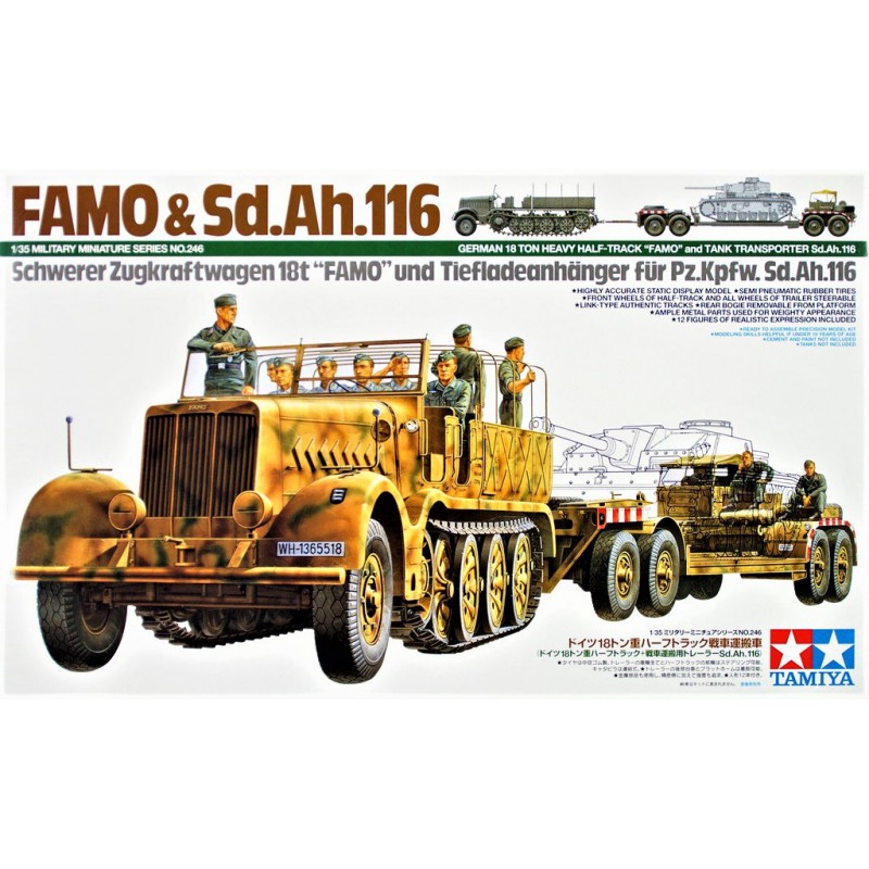 Sd.Kfz.9 FAMO Schwerer Zugkraftwagen 18t FAMO & Sd.Ah.116 Tiefladeanhänger -  Tamiya (1/35)