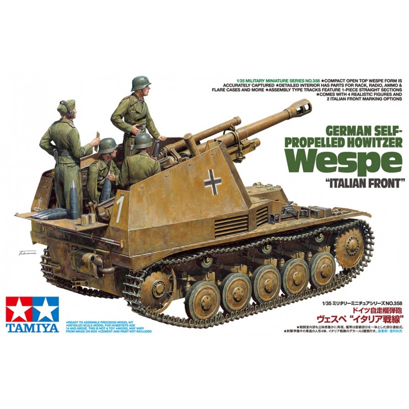 Sd.Kfz.124 Wespe German Self-Propelled Howitzer "Italian Front"  -  Tamiya (1/35)