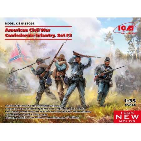 American Civil War Confederate Infantry Set n°2  -  ICM (1/35)