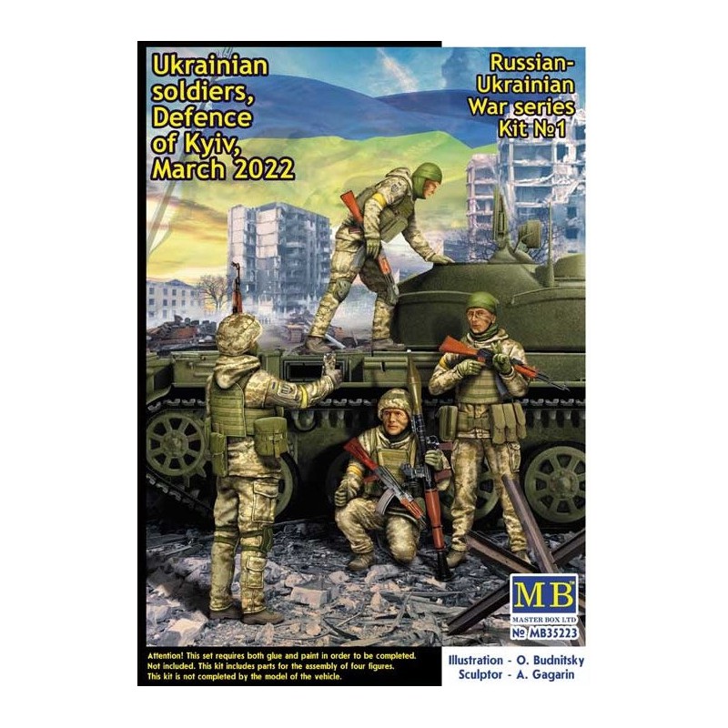 Russian-Ukrainian War Series Kit n°1 - Ukrainian Soldiers Defence of Kyiv (March 2022)  -  Master Box (1/35)