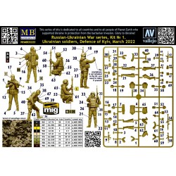 Russian-Ukrainian War Series Kit n°1 - Ukrainian Soldiers Defence of Kyiv (March 2022)  -  Master Box (1/35)